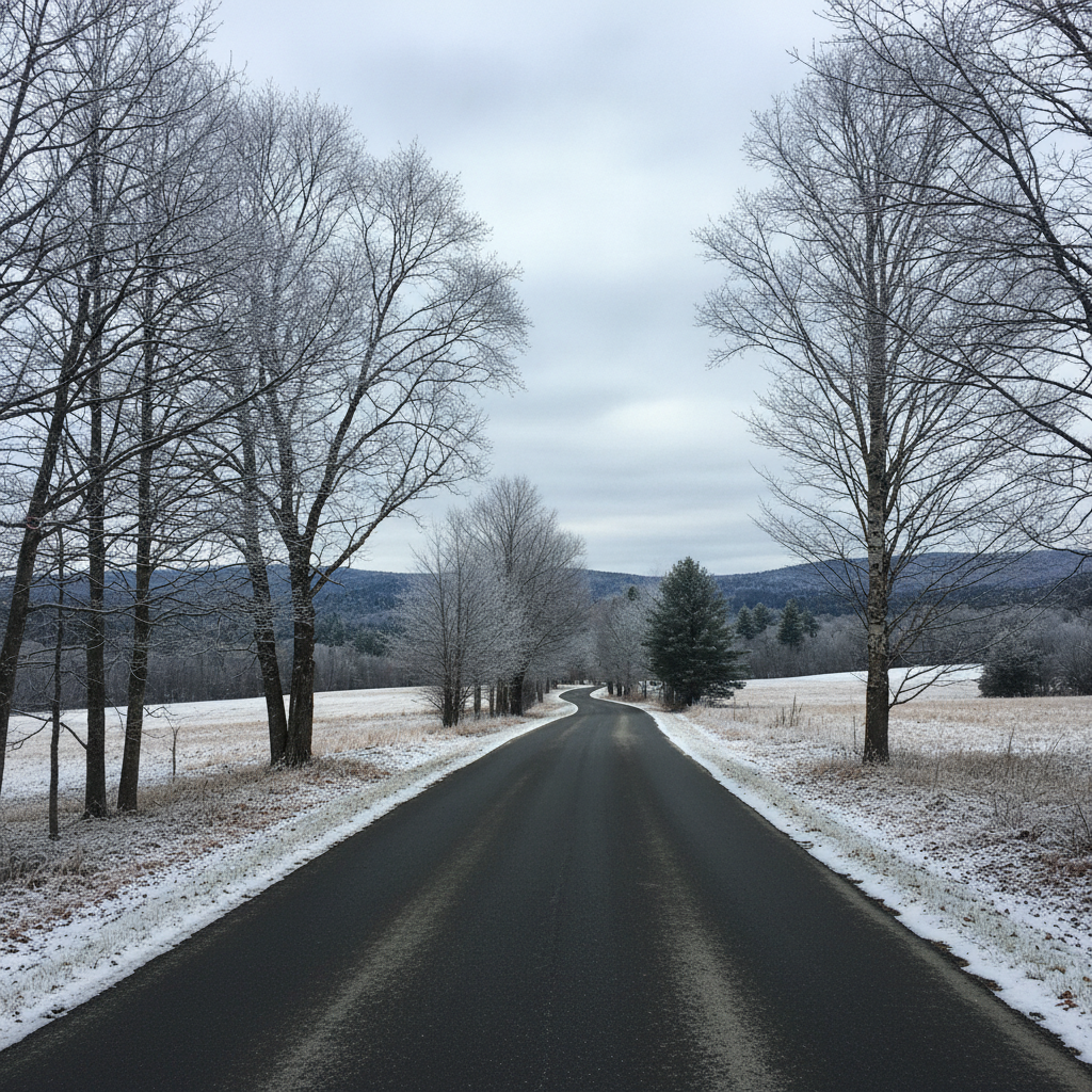 Rural Vermont road near Rutland